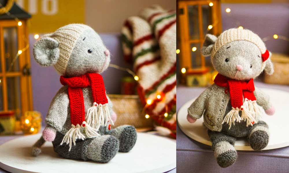 Knitting Pattern: Christmas Knitted Mouse Boy Clothes