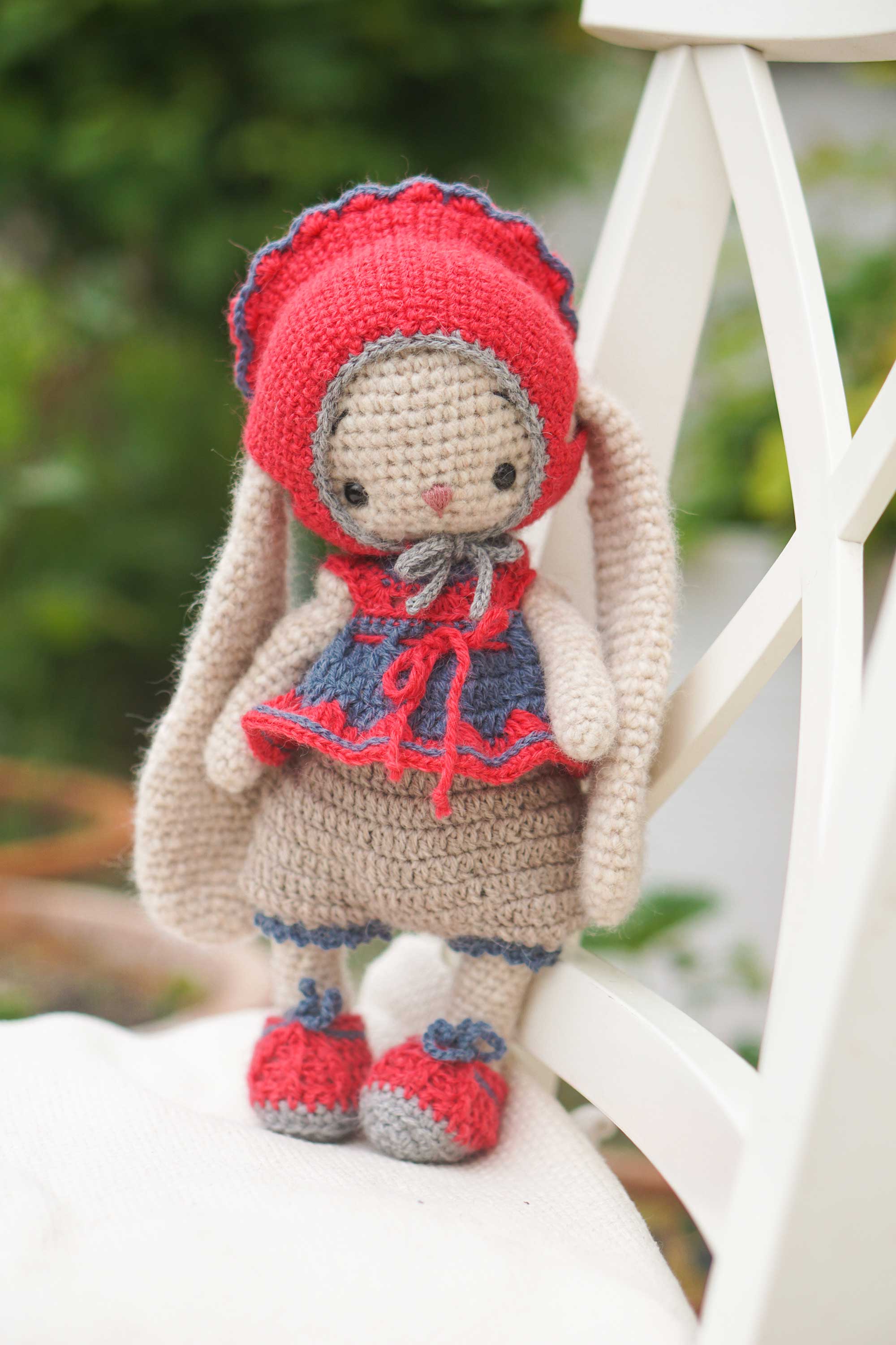 rabbit rabbit designs チェック柄べロアジャケット Crochet Clothes Set for 10 inches Toys (Boy + Girl)